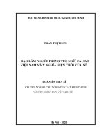 ĐẠO LÀM NGƯỜI TRONG TỤC NGỮ, CA DAO VIỆT NAM VÀ Ý NGHĨA HIỆN THỜI CỦA NÓ