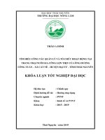 Tìm hiểu công tác tổ chức và quản lý hoạt động tại trang trại nuôi gia công lợn thịt của ông dương công tuấn xã cát nê, huyện đại từ, tỉnh thái nguyên 