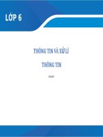 thông tin và xử lí thông tin bài giảng điện tử tin học 6  sgk mới 