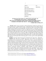 Đánh giá sự hài lòng của khách du lịch quốc tế về điểm đến Nha Trang  tỉnh Khánh Hòa