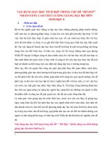 SKKN vận dụng dạy học tích hợp trong chủ đề hô hấp sinh học 8 