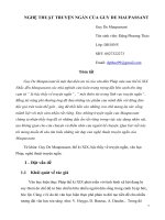 NGHỆ THUẬT TRUYỆN NGẮN CỦA GUY DE MAUPASSANT