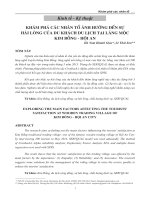 Khám phá các nhân tố ảnh hưởng đến sự hài lòng của du khách du lịch tại làng mộc Kim Bồng  Hội An