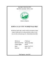 Đánh giá kết quả chăn nuôi tại trang trại chăn nuôi lợn của ông dương công tuấn xã cát nê, huyện đại từ, tỉnh thái nguyên 