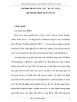 SKKN phương pháp giảng dạy, huấn luyện kỷ thuật chạy cự ly ngắn 