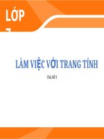 làm việc với trang tính bài giảng điện tử tin học 7 sgk mới 