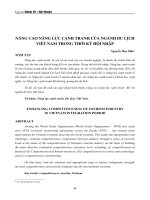 Nâng cao năng lực cạnh tranh của ngành du lịch Việt Nam trong thời kỳ hội nhập