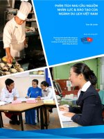 Phân tích nhu cầu nguồn nhân lực  đào tạo của ngành du lịch Việt Nam