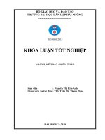Khóa luận tốt nghiệp kế toán   kiểm toán  hoàn thiện công tác tổ chức kế toán doanh thu, chi phí và xác định KQKD tại công ty TNHH vũ tiến 