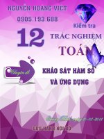 Bộ đề kiểm tra trắc nghiệm Giải tích 12 chương 1 có đáp án và lời giải chi tiết