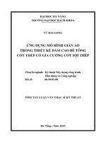 Ứng dụng mô hình giàn ảo trong thiết kế dầm cao bê tông cốt thép có gia cường cốt sợi thép