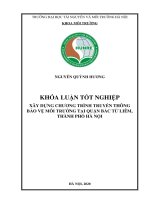 Xây dựng chương trình truyền thông BVMT tại quận Bắc Từ Liêm