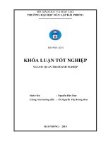 Khóa luận tốt nghiệp quản trị doanh nghiệp  các giải pháp nhằm hoàn thiện công tác quản trị nhân sự tại công ty TNHH thương mại duy tùng 