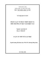 Luận án tiến sĩ luật học  pháp luật về phát triển dịch vụ môi trường ở việt nam hiện nay 