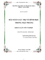 Luận văn sư phạm Bài toán cực trị về hình học trong mặt phẳng