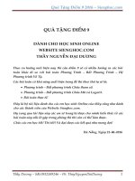 Dự đoán câu điểm 9 trong đề thi THPT quốc gia 2016 môn toán nguyễn đại dương 