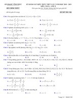 Đề khảo sát kiến thức toán THPT lần 2 năm 2018 2019 sở GD đt vĩnh phúc 