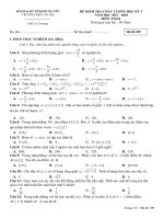 Đề thi HK1 toán 11 năm học 2017 2018 trường THPT ân thi hưng yên 