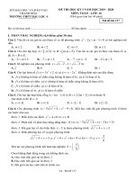 Đề thi HK1 toán 10 năm 2019 2020 trường THPT hậu lộc 4 thanh hóa 