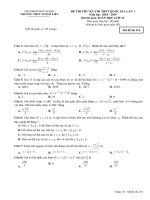 Đề thi thử THPT quốc gia môn toán năm 2018 2019 trường ngô sĩ liên bắc giang lần 1 