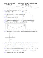 Đề thi HK1 toán 10 năm học 2017 2018 trường THPT hậu lộc 4 thanh hóa 