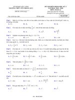 Đề thi học kỳ 2 toán 12 năm 2019 2020 trường THPT yên phong 2 bắc ninh 