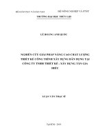 Nghiên cứu giải pháp nâng cao chất lượng thiết kế công trình xây dựng dân dụng