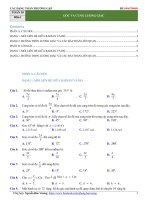 Các dạng toán trắc nghiệm góc lượng giác và công thức lượng giác