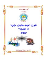 Tài liệu học tập Toán 10 học kỳ 2