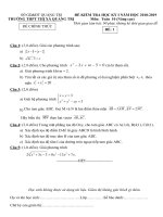 Đề thi HK1 toán 10 năm học 2018 2019 trường THPT thị xã quảng trị 