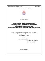 NGHIÊN cứu một số đặc điểm lâm SÀNG và xét NGHIỆM tế bào, NHIỄM sắc THỂ ở BỆNH NHÂN rối LOẠN SINH tủy THEO WHO 2008 tại VIỆN HUYẾT học TRUYỀN máu TRUNG ƯƠNG năm 2014 2015 