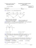 Đề thi học kỳ i toán 12 năm học 2017 2018 trường THPT cẩm bình hà tĩnh 