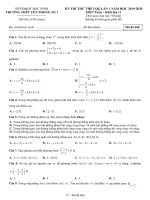 Đề thi thử toán 11 THPT QG 2019 2020 lần 1 trường yên phong 1 bắc ninh 