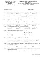 Đề kiểm tra giải tích 12 chương 2 năm 2018 2019 trường đoàn thượng hải dương 