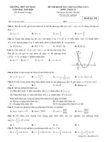 Đề khảo sát chất lượng lần 1 toán 11 năm 2019 2020 trường lê xoay vĩnh phúc 