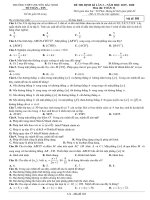 Đề kiểm tra định kỳ lần 2 toán 11 năm 2019 2020 trường chuyên bắc ninh 