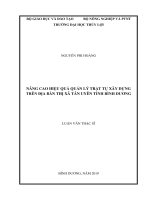 Nâng cao hiệu quả quản lý trật tự xây dựng trên địa bàn thị xã Tân Uyên tỉnh Bình Dương