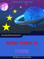 Tài liệu ôn thi học kỳ 1 môn Toán 10 năm học 2018 – 2019