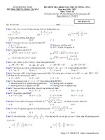 Đề khảo sát toán 10 lần 3 năm 2018 2019 trường lương tài 2 bắc ninh 