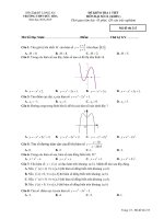 Đề kiểm tra 1 tiết giải tích 12 chương 1 năm 2018 2019 trường THPT đức hòa long an 
