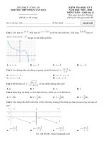 Đề thi HKI toán 12 năm 2019 2020 trường THPT phan văn đạt long an 