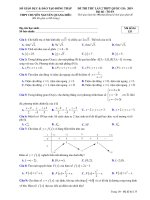 Đề thi thử toán THPTQG 2019 lần 2 trường chuyên nguyễn quang diêu đồng tháp 
