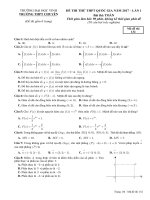 Đề thi thử THPT quốc gia 2017 môn toán trường THPT chuyên đại học vinh lần 1 