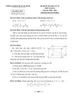 Đề thi học kỳ 2 toán 8 năm 2018 2019 phòng GD đt ba đình hà nội 