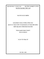 Giải pháp tăng cường công tác quản lý nhà nước về đảm bảo an toàn hồ