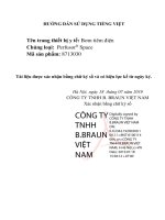 HƯỚNG DẪN SỬ DỤNG TIẾNG VIỆT .Tên trang thiết bị y tế: BƠM TIÊM ĐIỆN. Chủng loại: Perfusor® Space