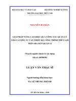 Giải pháp nâng cao quản lý chất lượng thi công các dự án giao thông đường bộ trên địa bàn Quận Gò Vấp
