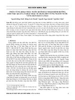 Phân vùng khai thác nước dưới đất nhằm định hướng cho việc quản lý khai thác sử dụng bền vững nguồn nước vùng bán đảo Cà Mau