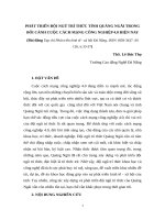 Xây dựng đội ngũ trí thức tỉnh quảng ngãi trong bối cảnh cuộc cách mạng công nghiệp 4.0