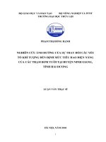 Nghiên cứu ảnh hưởng của sự thay đổi các yếu tổ khí tượng đến định mức tiêu hao điện năng của các trạm bơm
